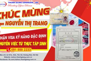 Chuyển thành công VISA THỰC TẬP SINH sang KỸ NĂNG ĐẶC ĐỊNH