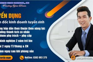 [Thanh Giang Tuyển Dụng] Giám đốc Kinh Doanh Tuyển sinh